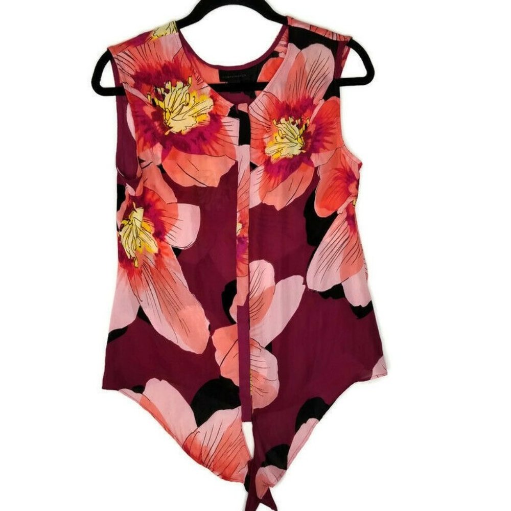 Worthington Top Blouse S Sleeveless Button Front